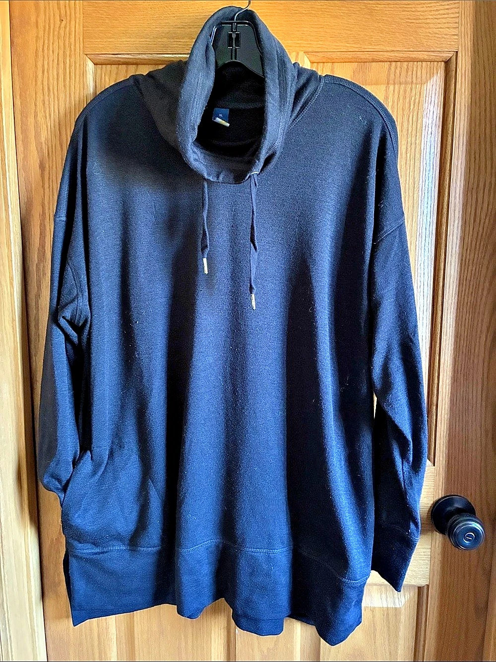 Old Navy Funnel-Neck Sweatshirt black Pullover Size XL